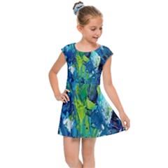 Painting-01 Kids  Cap Sleeve Dress