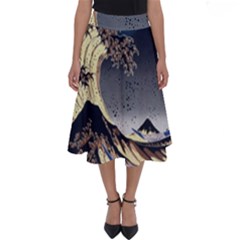 The Great Wave Off Kanagawa Japan Japanese Waves Perfect Length Midi Skirt by pakminggu