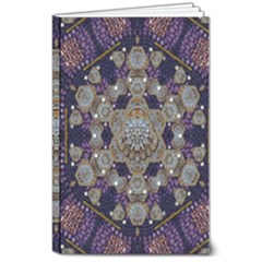 Flowers Of Diamonds In Harmony And Structures Of Love 8  X 10  Softcover Notebook by pepitasart