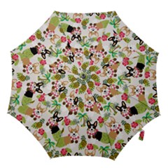 Corgis Hula Pattern Hook Handle Umbrellas (large)