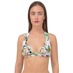 Corgis Hula Pattern Double Strap Halter Bikini Top