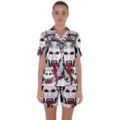 Krampus Satin Short Sleeve Pajamas Set