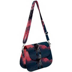 Astronaut-moon-space-nasa-planet Saddle Handbag