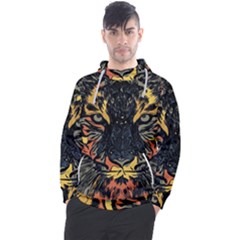 Tiger-predator-abstract-feline Men s Pullover Hoodie by Cowasu