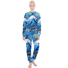 Mount Fuji Art Starry Night Van Gogh Women s Lounge Set