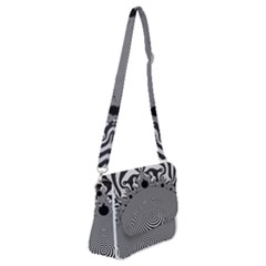Pattern Illusion Fractal Mandelbrot Shoulder Bag With Back Zipper