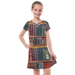 Books-library-bookshelf-bookshop Kids  Cross Web Dress