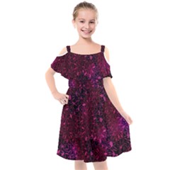 Retro-02 Kids  Cut Out Shoulders Chiffon Dress