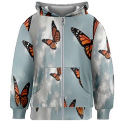 Aesthetic Butterfly , Butterflies, Nature, Kids  Zipper Hoodie Without Drawstring
