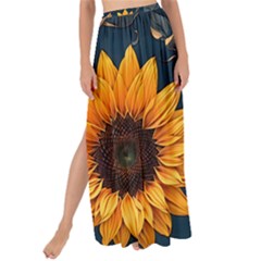 Flower Pattern Spring Maxi Chiffon Tie-up Sarong by Bedest