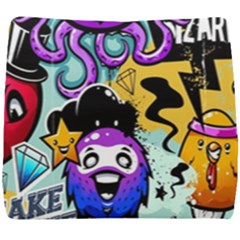 Cartoon Graffiti, Art, Black, Colorful, Wallpaper Seat Cushion