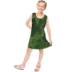 Green Camouflage, Camouflage Backgrounds, Green Fabric Kids  Tunic Dress