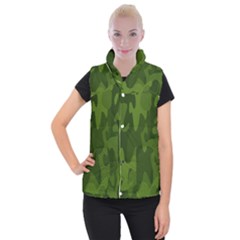 Green Camouflage, Camouflage Backgrounds, Green Fabric Women s Button Up Vest