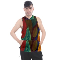 Leaves, Colorful, Desenho, Falling, Men s Sleeveless Hoodie