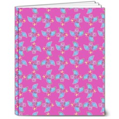 Winged Mutant Sketchy Cartoon Drawing Motif Pattern 8  X 10  Softcover Notebook by dflcprintsclothing