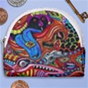 Psychedelic Trippy Hippie  Weird Art Horseshoe Style Canvas Pouch View1
