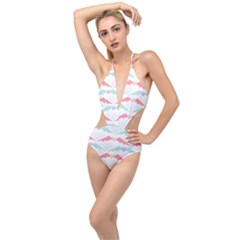 Halloween Pattern Plunging Cut Out Swimsuit by Ndabl3x