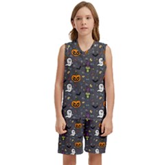 Halloween Bat Pattern Kids  Basketball Mesh Set by Ndabl3x