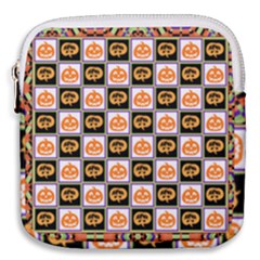 Chess Halloween Pattern Mini Square Pouch by Ndabl3x