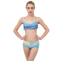 Digital Art Fantasy Landscape Layered Top Bikini Set by uniart180623