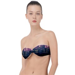 Pixel Art City Classic Bandeau Bikini Top  by Sarkoni