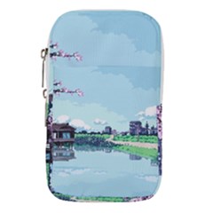 Japanese Themed Pixel Art The Urban And Rural Side Of Japan Waist Pouch (small) by Sarkoni