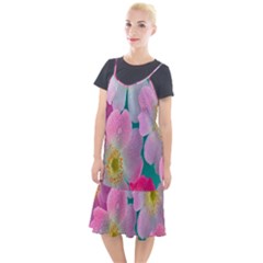 Pink Neon Flowers, Flower Camis Fishtail Dress