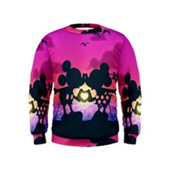 Mickey And Minnie, Mouse, Disney, Cartoon, Love Kids  Sweatshirt