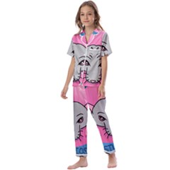 Rad Rat Studios Logo Kids  Satin Short Sleeve Pajamas Set by radratstudios