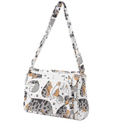Australian Shepherd Dog T- Shirt Australian Shepherd Dog Illustration T- Shirt Front Pocket Crossbody Bag by hizuto