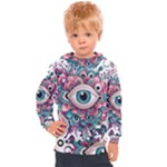 Eyes pattern Kids  Hooded Pullover