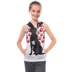 Cane Corso Gifts T- Shirt Cool Cane Corso Valentine Heart Paw Cane Corso Dog Lover Valentine Costume Yoga Reflexion Pose T- Shirtyoga Reflexion Pose T- Shirt Kids  Sleeveless Hoodie by hizuto
