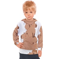 Capybara Art T- Shirt Capybara Pile - A Cute Stack Of Capybaras T- Shirt Yoga Reflexion Pose T- Shirtyoga Reflexion Pose T- Shirt Kids  Hooded Pullover by hizuto