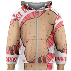 Capybara Art T- Shirt I Just Really Like Capybaras O K  T- Shirt Yoga Reflexion Pose T- Shirtyoga Reflexion Pose T- Shirt Kids  Zipper Hoodie Without Drawstring by hizuto