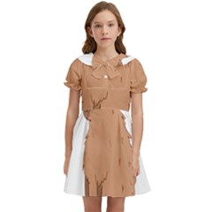 Capybara T- Shirt Cute Gentlemen Capybara T- Shirt Yoga Reflexion Pose T- Shirtyoga Reflexion Pose T- Shirt Kids  Bow Tie Puff Sleeve Dress by hizuto