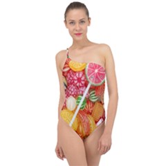 Aesthetic Candy Art Classic One Shoulder Swimsuit by Internationalstore