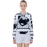 Black Pug Dog If I Cant Bring My Dog I T- Shirt Black Pug Dog If I Can t Bring My Dog I m Not Going Women s Tie Up Sweat