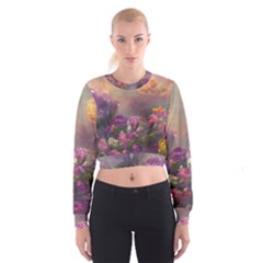 Floral Blossoms  Cropped Sweatshirt by Internationalstore