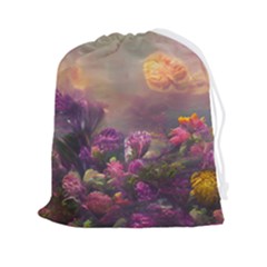Floral Blossoms  Drawstring Pouch (2xl) by Internationalstore