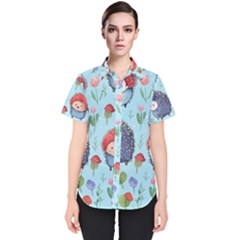 Hedgehogs Animal Women s Short Sleeve Shirt