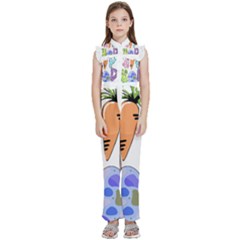 Easter Bunny Happy Easter T- Shirt Hip Hop Happy Easter T- Shirt Kids  Sleeveless Ruffle Edge Band Collar Chiffon One Piece by ZUXUMI