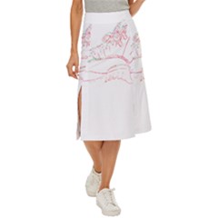 Funny Momments T- Shirt I Walk Around Like Everything’s Fine, But Deep Down, Inside My Shoe, My Sock Midi Panel Skirt by ZUXUMI