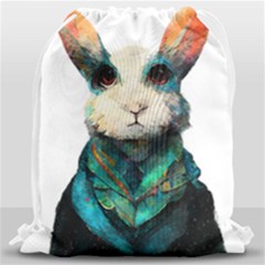 Rabbit T-shirtrabbit Watercolor Painting #rabbit T-shirt (1) Drawstring Bag (large) by EnriqueJohnson
