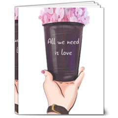 All You Need Is Love 2 8  X 10  Softcover Notebook by SychEva