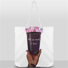 All You Need Is Love 1 Full Print Rope Handle Tote (large) by SychEva
