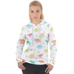 Animals Dinosaurs T-rex Pattern Women s Overhead Hoodie