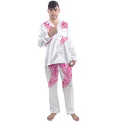 Feathers T- Shirt T H R E E I N K E D T A T T O O F E A T H E R S T- Shirt Men s Long Sleeve Satin Pajamas Set