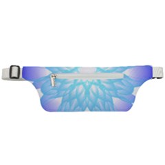 Flower Illustration T- Shirt Beautiful And Artistic Blue Flower T- Shirt Active Waist Bag