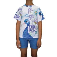 Peacock Kids  Short Sleeve Swimwear