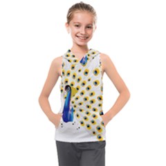 Bird Peafowl Peacock Animal Kids  Sleeveless Hoodie